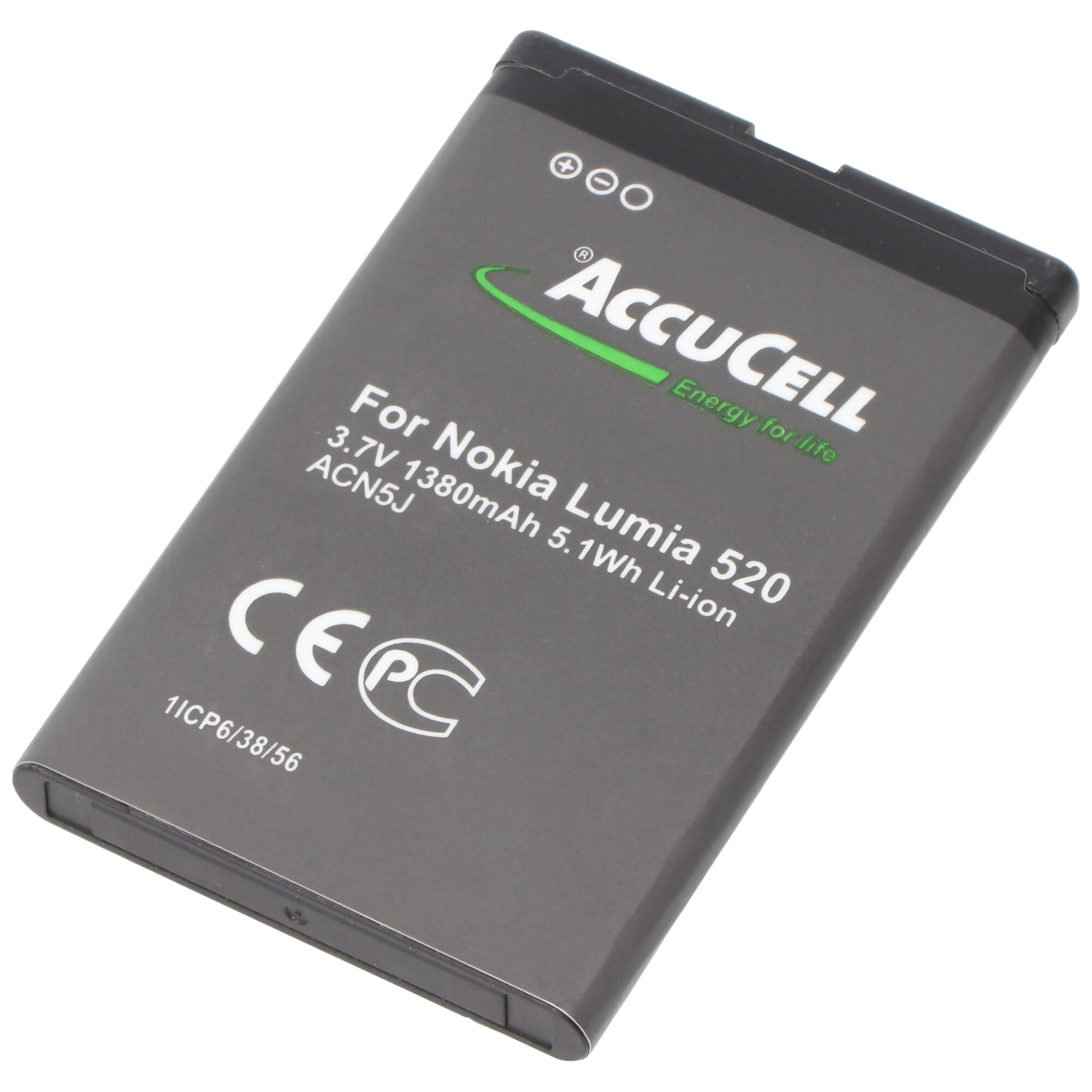 ACCUCELL Nokia Lumia 520, BL-5J Uyumlu Li-ion Yedek Batarya/ Pil