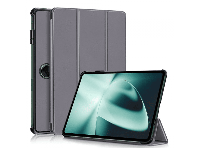 CASEONLINE Aktiv Tablethülle Full Cover für OnePlus Kunststoff, Grau