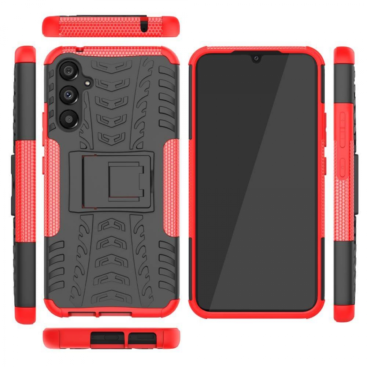 Rot Galaxy A34 Backcover, CASEONLINE Samsung, 2i1, 5G,