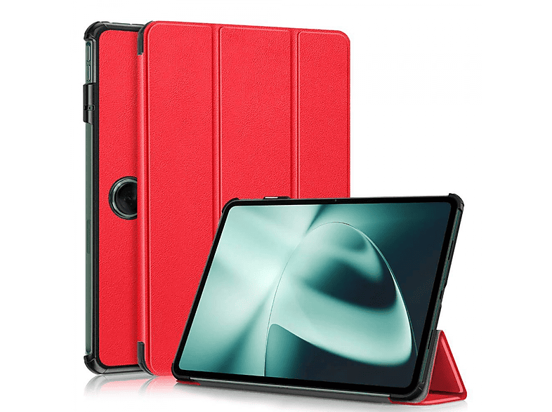 CASEONLINE Aktiv Tablethülle Full Cover für OnePlus Kunststoff, Rot