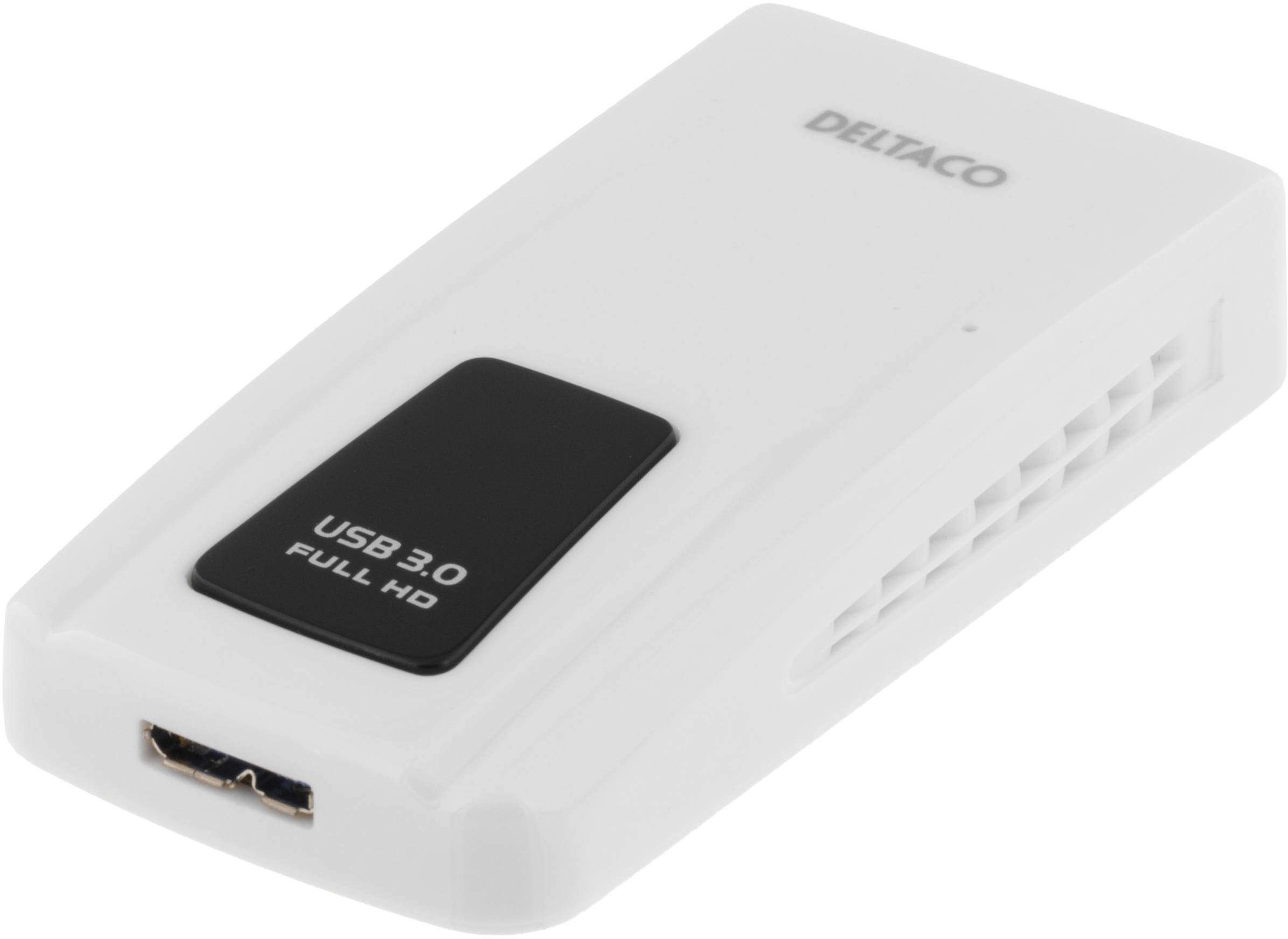 USB3-DVI Adapter, DELTACO Weiss