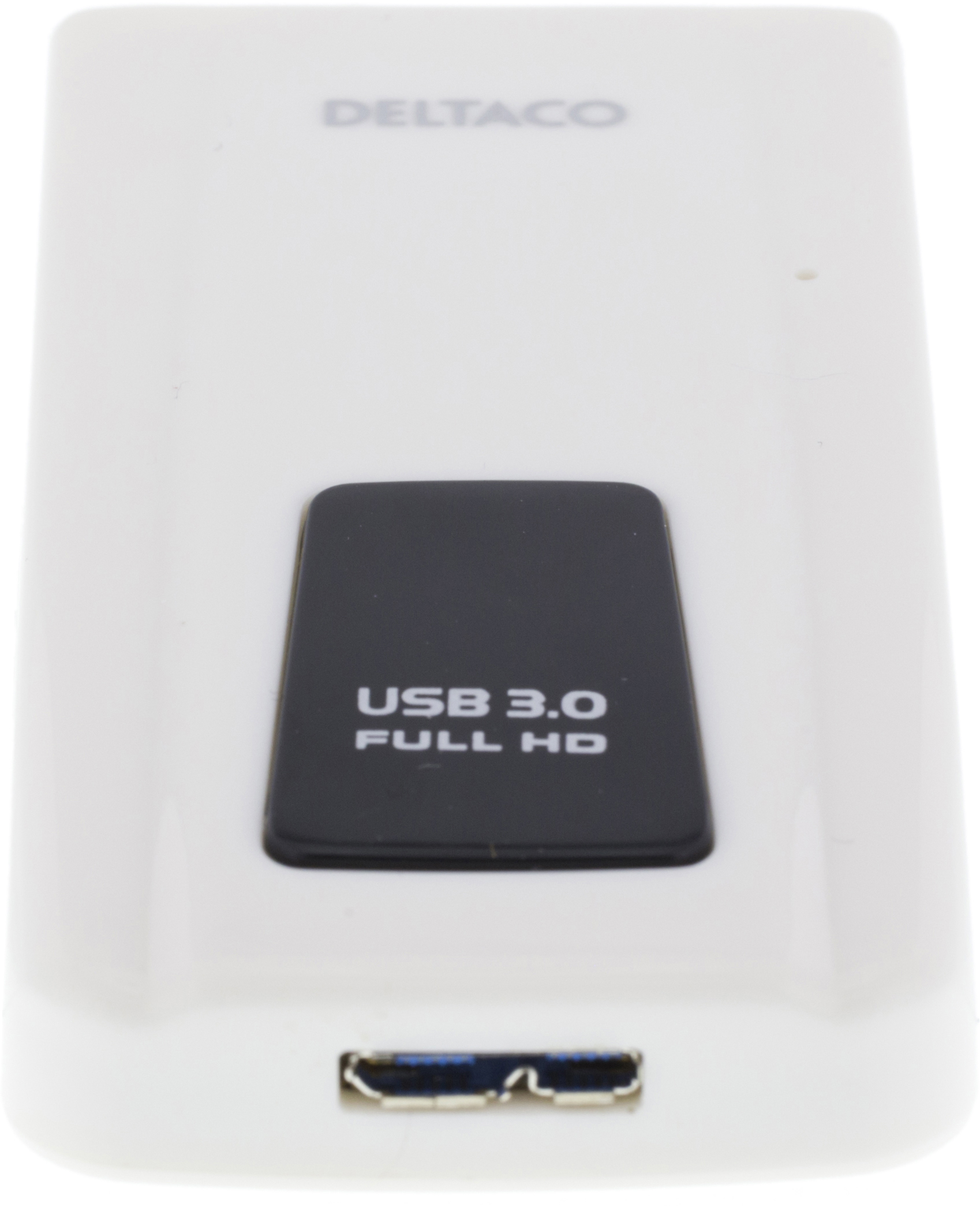 DELTACO USB3-DVI Adapter, Weiss