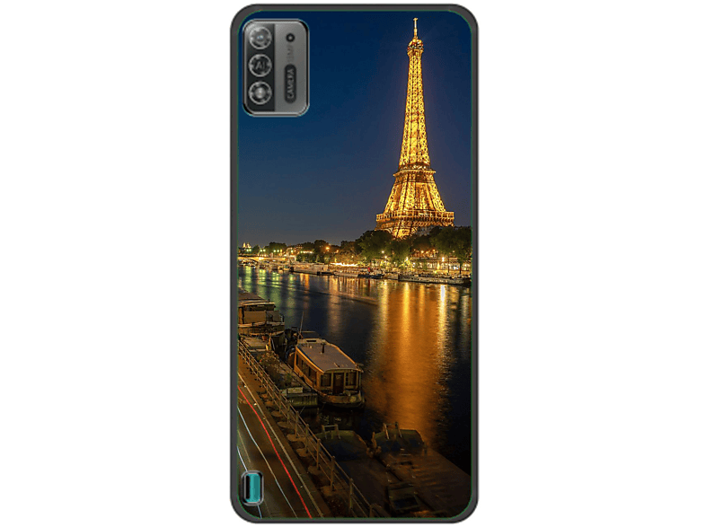 KÖNIG DESIGN Case, Backcover, ZTE, Blade A52 Lite, Eifelturm