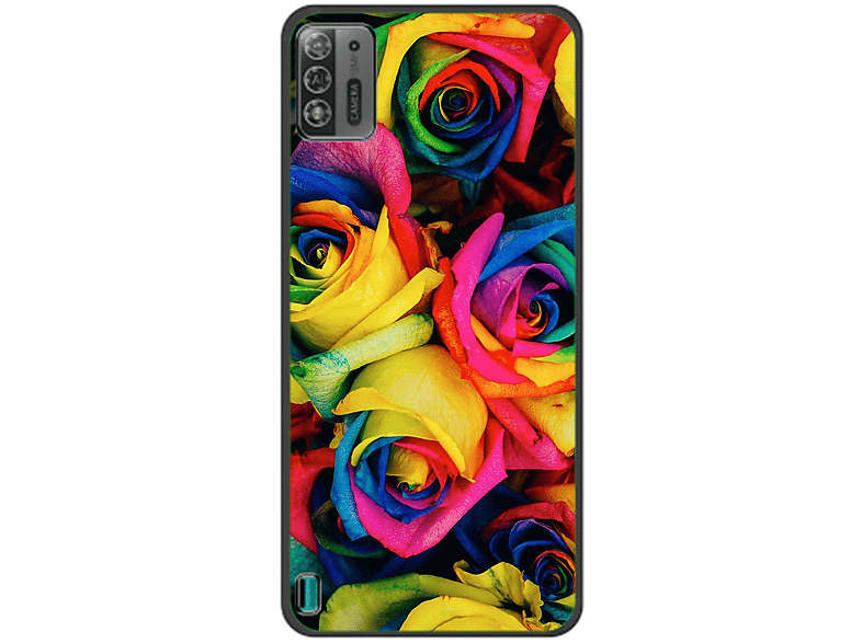 Backcover, Bunte A52 Blade Case, Rosen KÖNIG Lite, DESIGN ZTE,