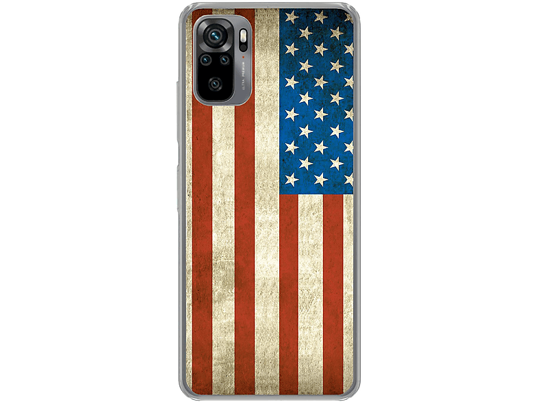 KÖNIG DESIGN Case, Backcover, Xiaomi, Redmi Note 10S, USA Flagge