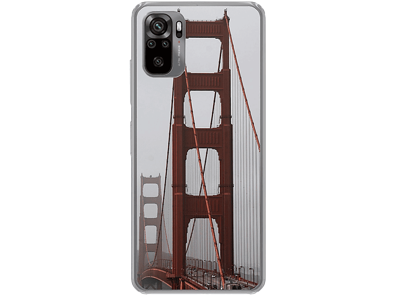KÖNIG DESIGN Case, Backcover, Xiaomi, Redmi Note 10S, Golden Gate Bridge