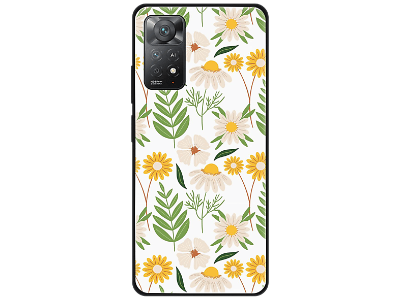 KÖNIG DESIGN Case, Backcover, Xiaomi, Redmi Note 11E Pro, Blumenmuster 2