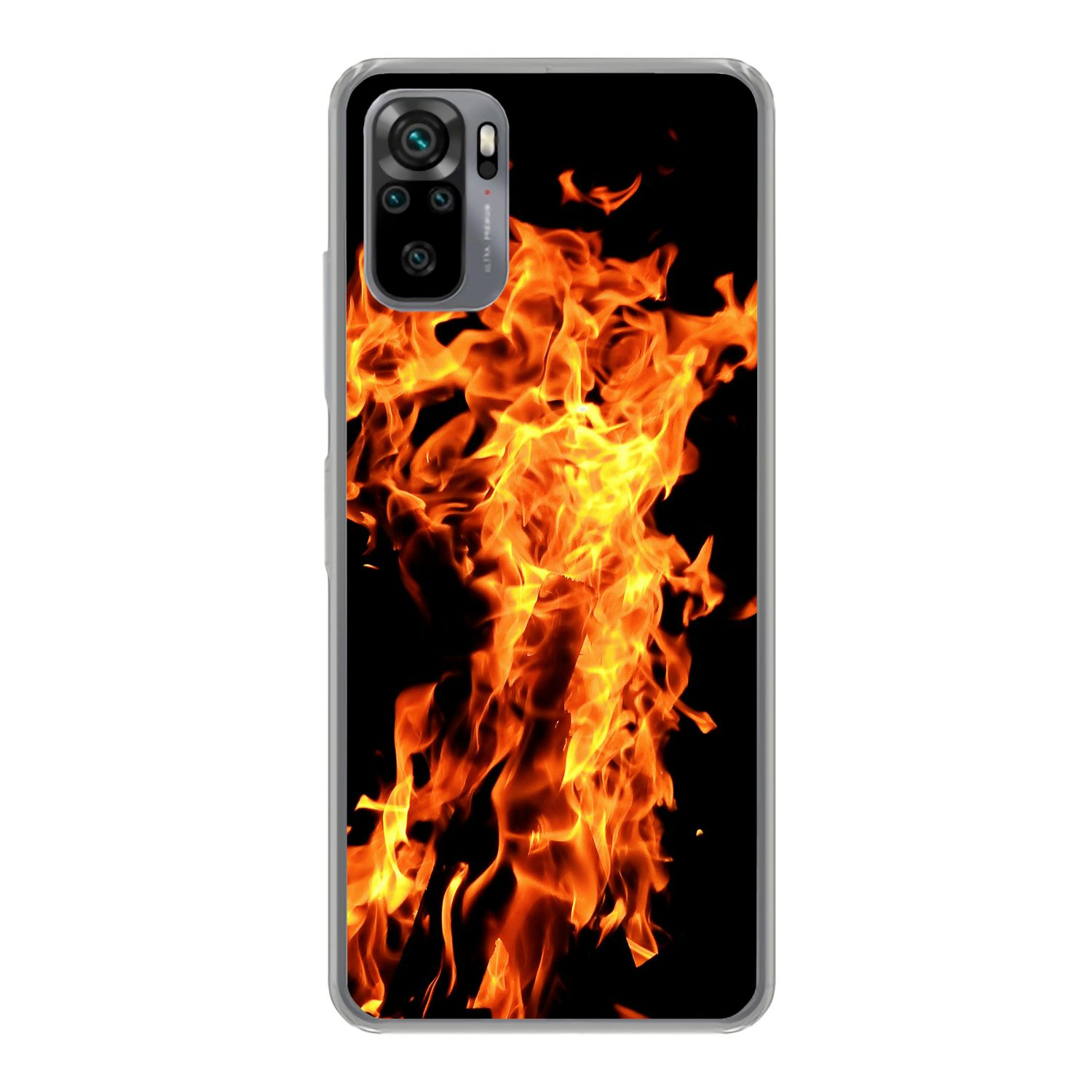 Note Backcover, Redmi KÖNIG 10S, DESIGN Feuer Case, Xiaomi,