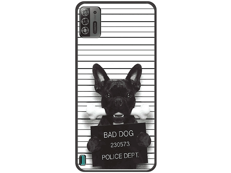 KÖNIG DESIGN Case, Backcover, ZTE, Blade A52 Lite, Bad Dog Bulldogge