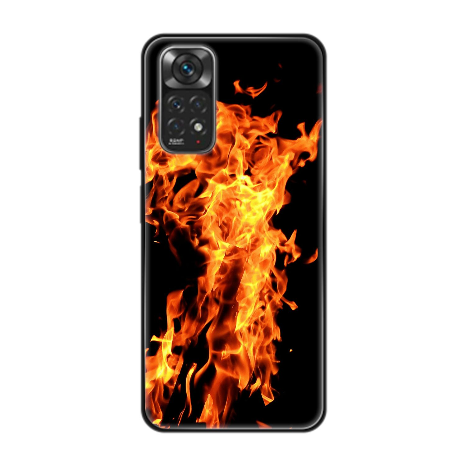 Note 11, Case, KÖNIG Xiaomi, Redmi Feuer Backcover, DESIGN
