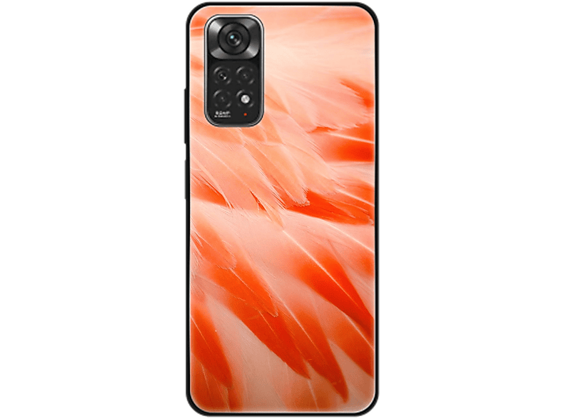KÖNIG DESIGN Case, Xiaomi, 11, Redmi Flamingo Federn Note Backcover