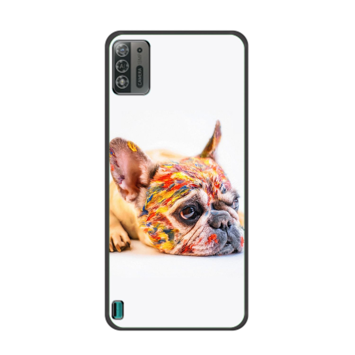 KÖNIG DESIGN Case, Backcover, ZTE, Bunt Blade Bulldogge A52 Lite