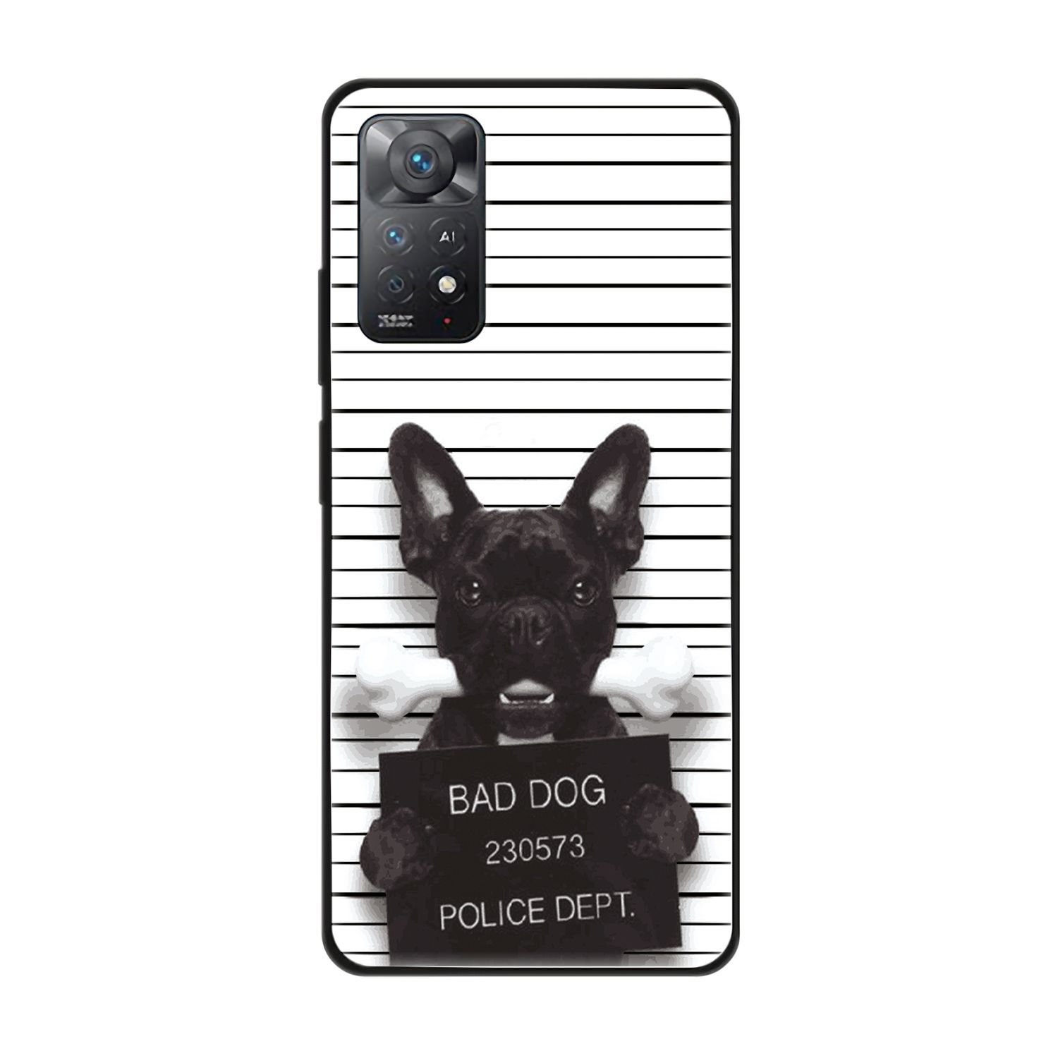 11E Redmi Bulldogge DESIGN Note KÖNIG Pro, Case, Backcover, Dog Xiaomi, Bad