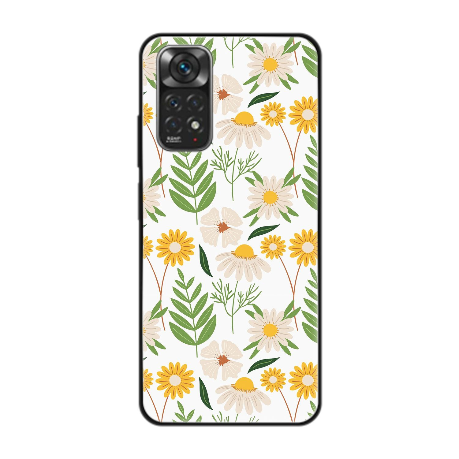 Xiaomi, Case, Backcover, DESIGN KÖNIG Redmi 11, Note Blumenmuster 2