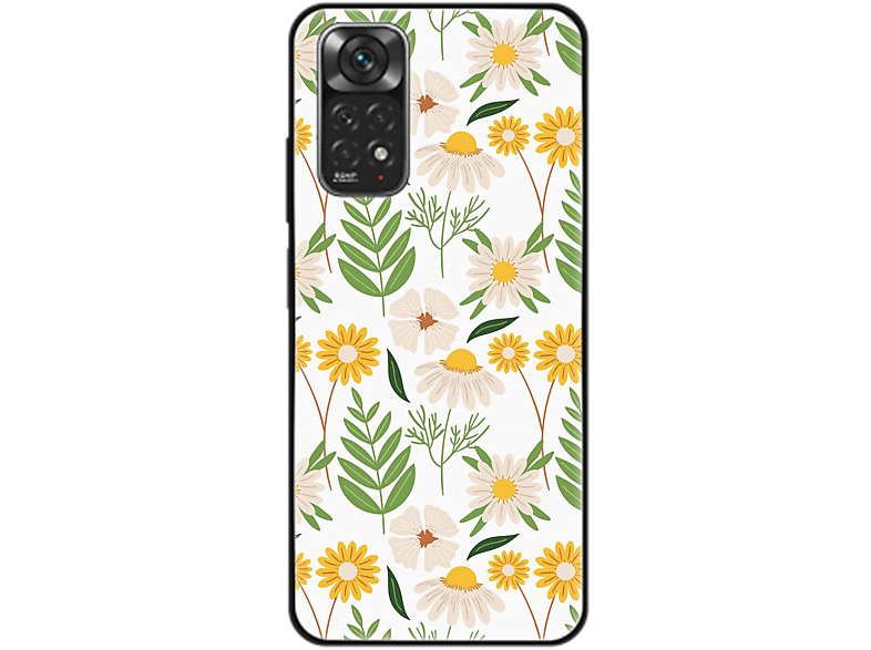 Xiaomi, 2 Note 11, Blumenmuster Redmi Backcover, KÖNIG DESIGN Case,