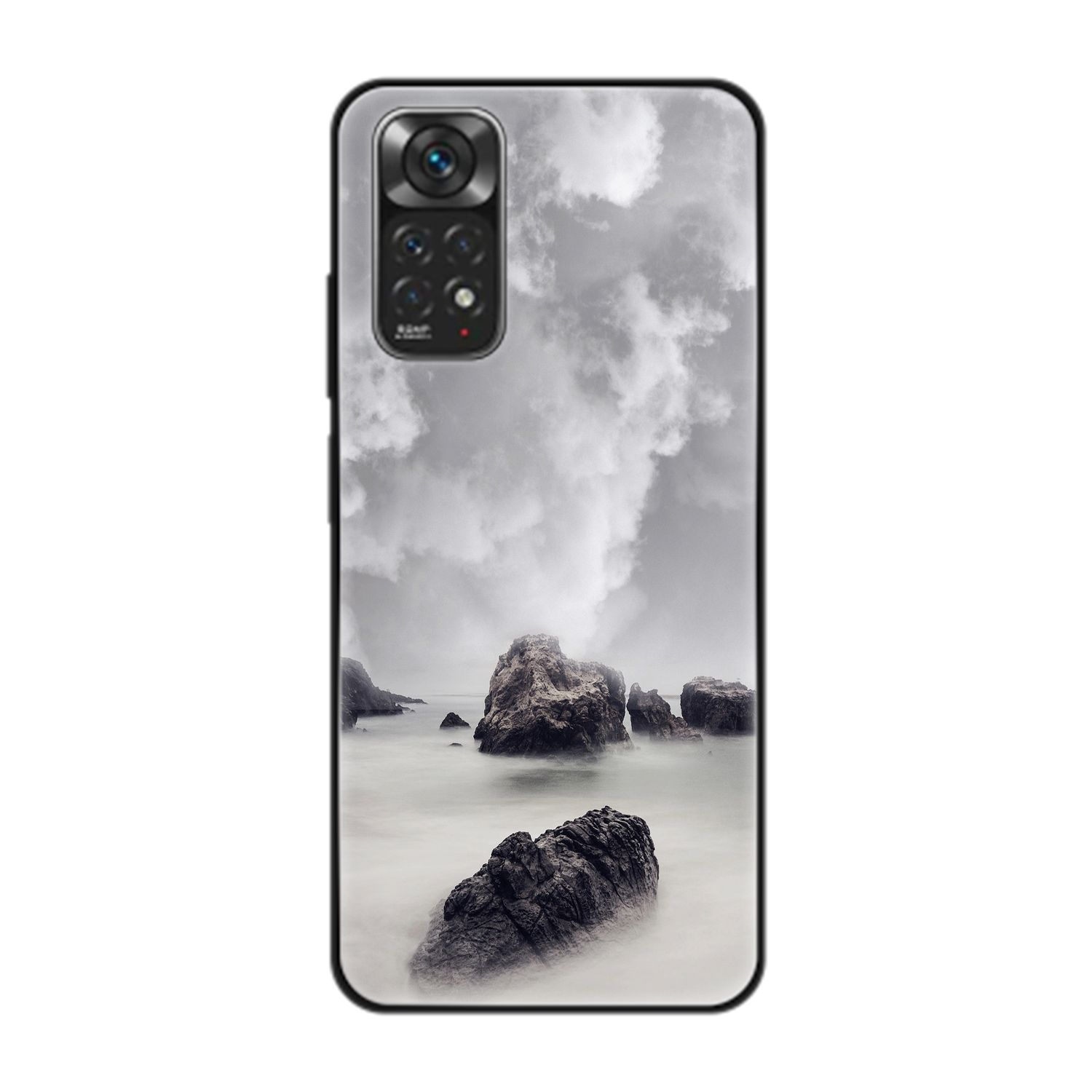 KÖNIG DESIGN Case, Note Redmi Backcover, 11, Wolken Felsen Xiaomi
