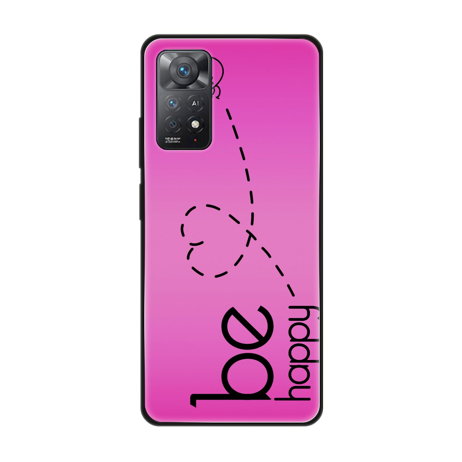 Xiaomi, Redmi Pro, Case, Backcover, 11E Note Happy Be Pink DESIGN KÖNIG