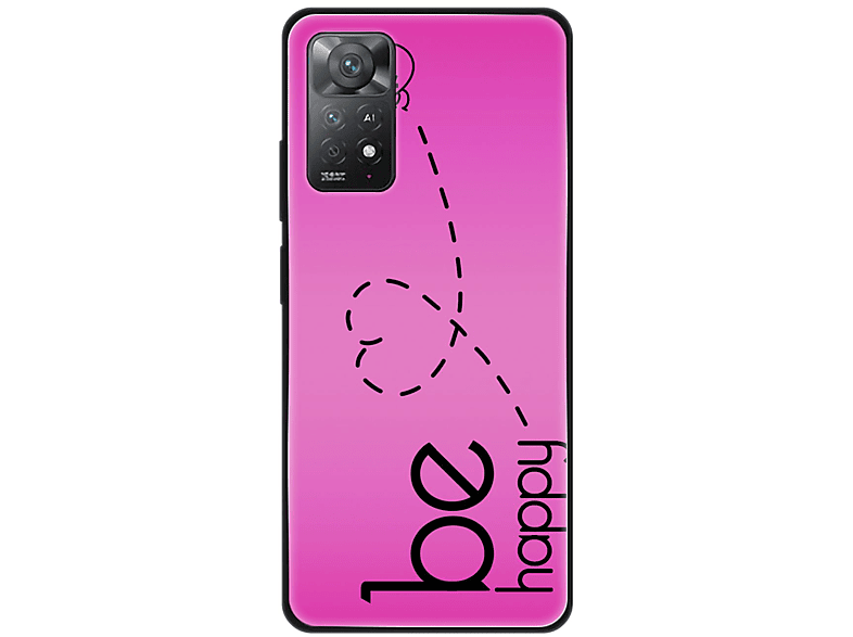 Backcover, Note DESIGN 11E Xiaomi, KÖNIG Pro, Redmi Be Pink Case, Happy