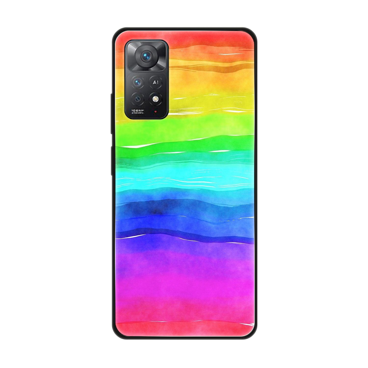 KÖNIG DESIGN Regenbogen Xiaomi, Note Pro, Redmi 11E Backcover, Case