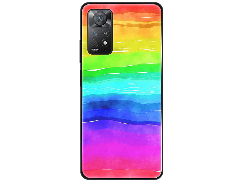 Xiaomi, Redmi Case, 11E Regenbogen DESIGN Note Backcover, KÖNIG Pro,