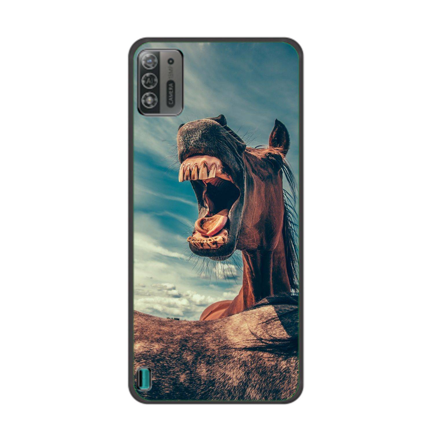 ZTE, Pferd Blade KÖNIG Lite, Case, A52 Backcover, Lustiges DESIGN