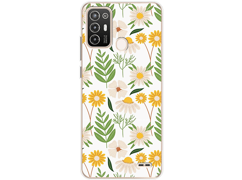 KÖNIG DESIGN Backcover, Blade ZTE, 2 Case, Blumenmuster A52