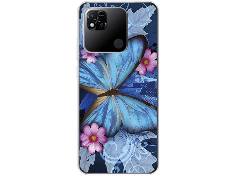 DESIGN Case, Xiaomi, Blau Schmetterling Backcover, KÖNIG 10A, Redmi