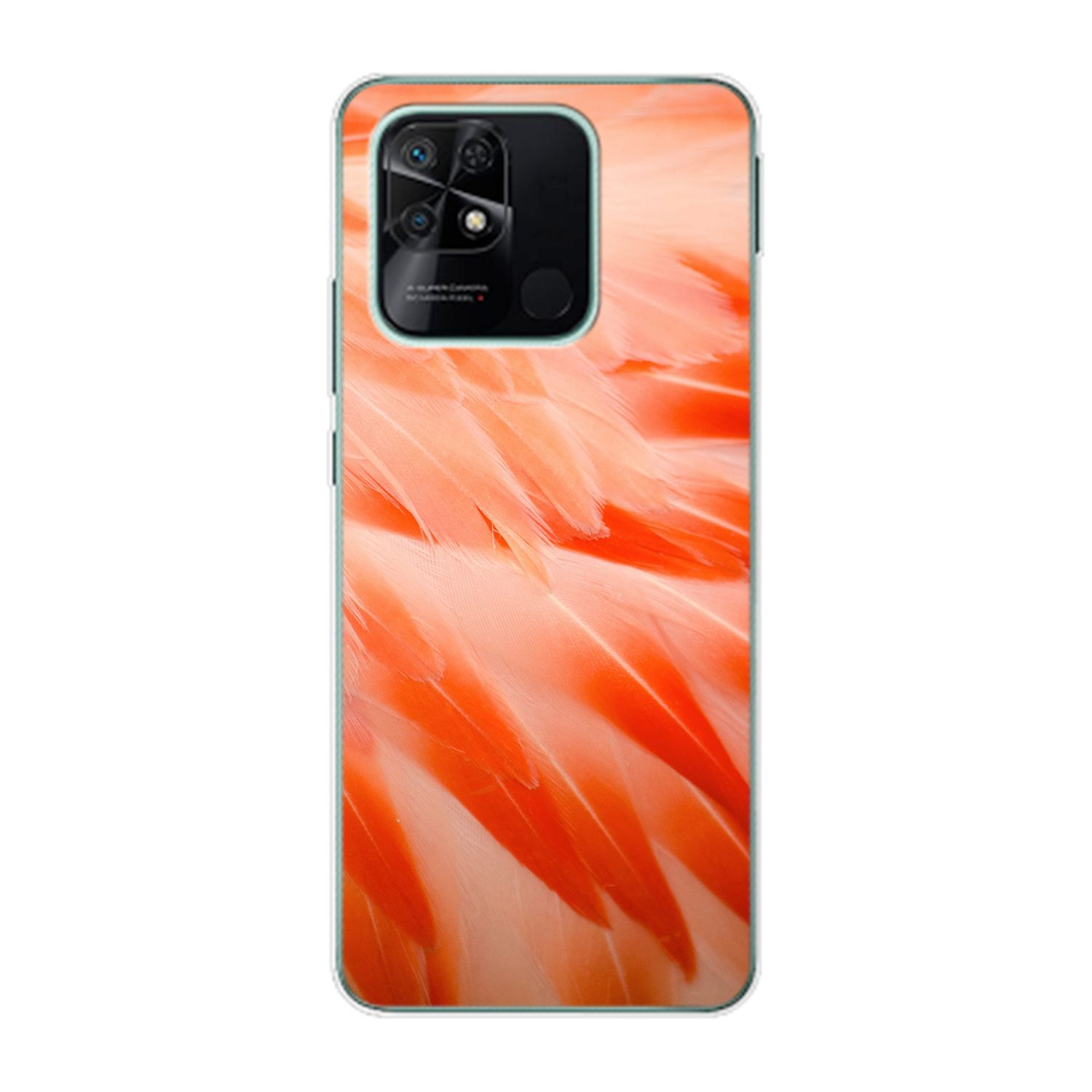 Case, Xiaomi, Backcover, KÖNIG DESIGN Flamingo Redmi Federn 10C,