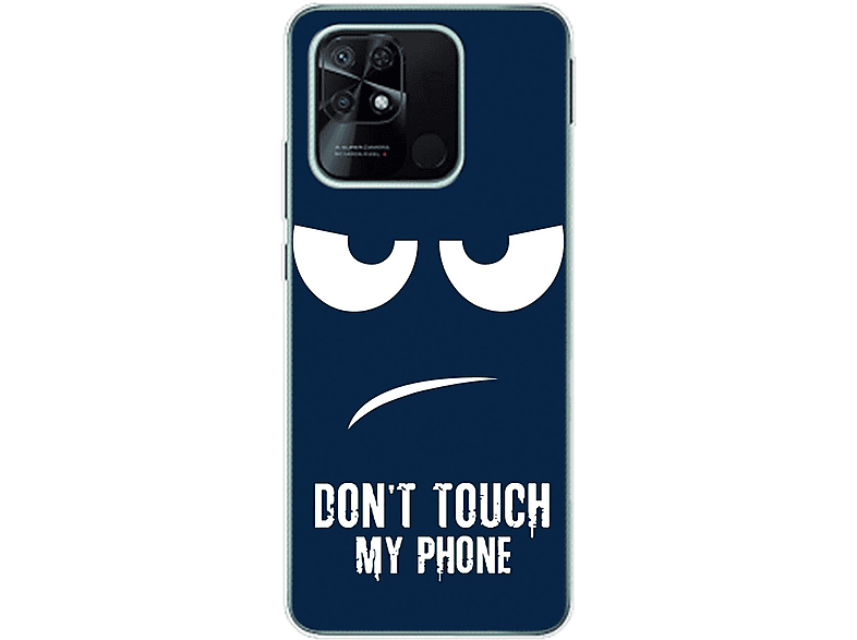 KÖNIG DESIGN Case, Backcover, Xiaomi, Redmi 10C, Dont Touch My Phone Blau | Backcover