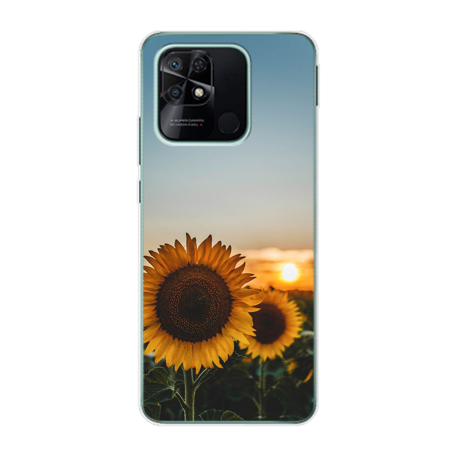 KÖNIG DESIGN Case, Backcover, Sonnenblumen Xiaomi, 10C, Redmi