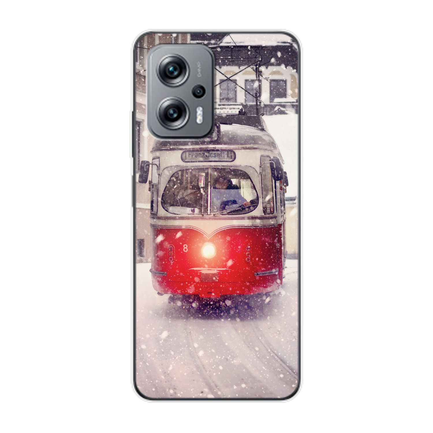 KÖNIG DESIGN Redmi K50i, Xiaomi, Straßenbahn Case, Backcover