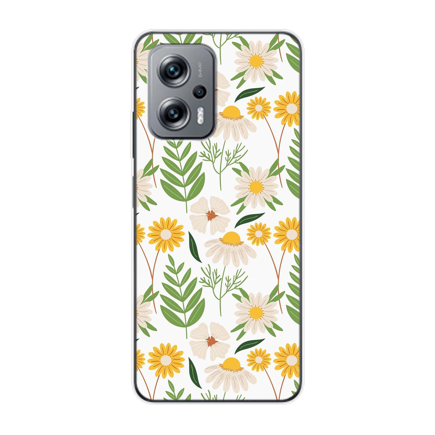 Redmi KÖNIG Case, 2 Xiaomi, K50i, Backcover, DESIGN Blumenmuster