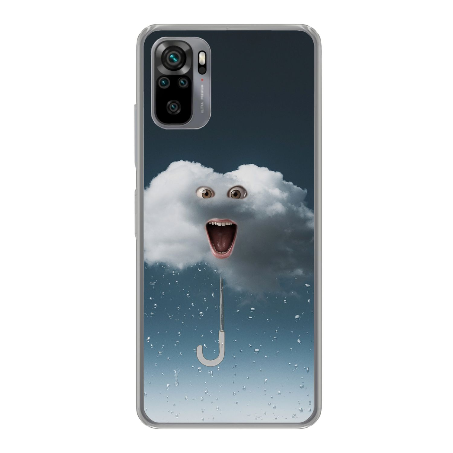 Case, Backcover, Note DESIGN Xiaomi, Redmi KÖNIG 10S, Regenwolke