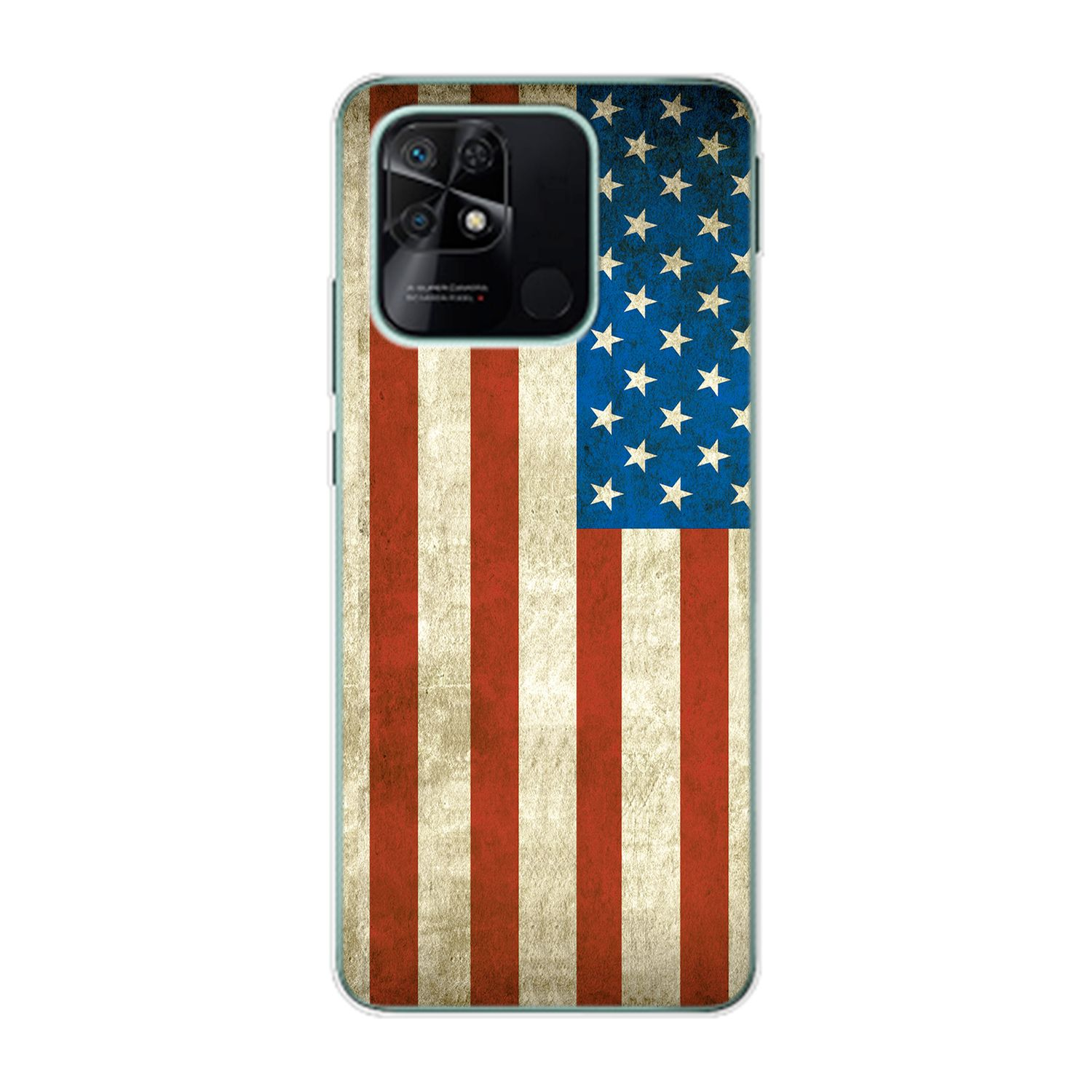 KÖNIG DESIGN 10C, Case, Redmi Backcover, Flagge Xiaomi, USA