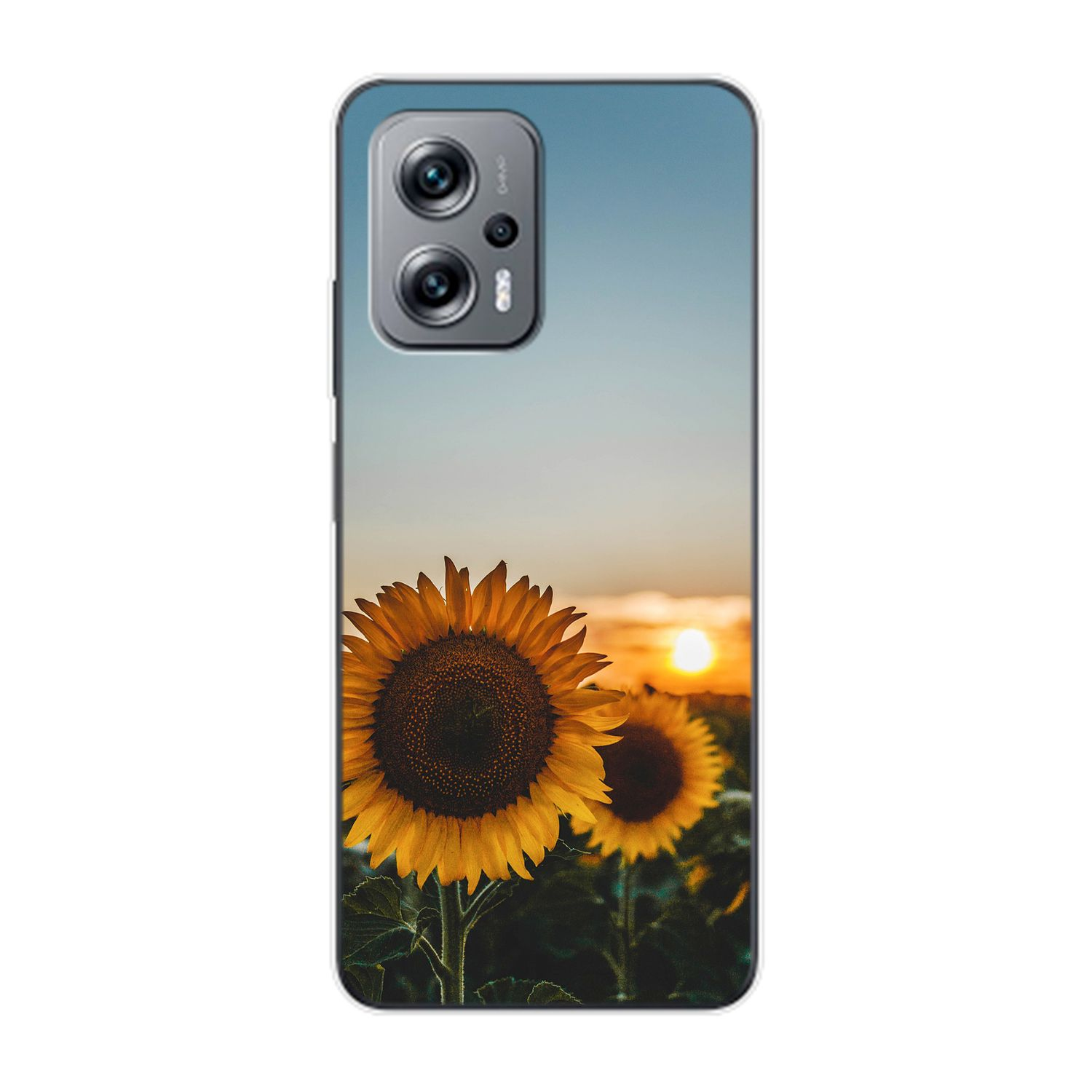 Sonnenblumen Backcover, Xiaomi, Case, DESIGN K50i, Redmi KÖNIG