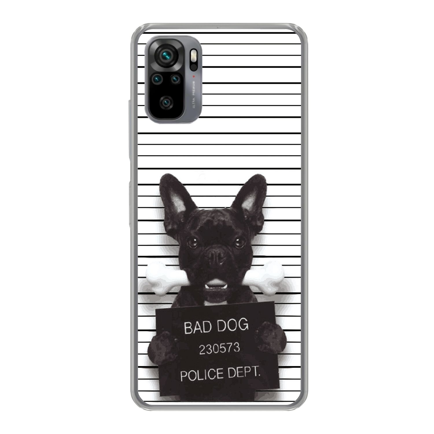 KÖNIG DESIGN Case, Redmi Note Backcover, Xiaomi, Bad Dog 10S, Bulldogge