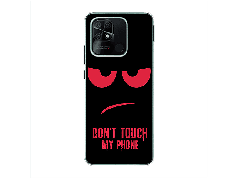 Case, Rot 10C, DESIGN KÖNIG Dont Touch My Xiaomi, Redmi Phone Backcover,