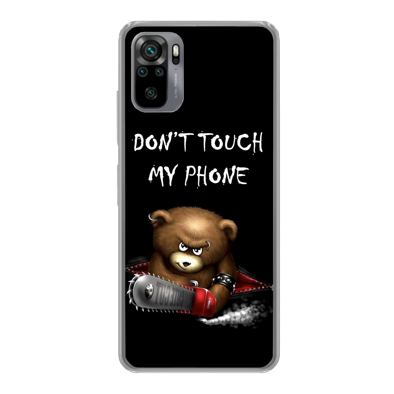 KÖNIG DESIGN Case, Phone Redmi Schwarz 10S, Touch Dont Bär Backcover, My Xiaomi, Note