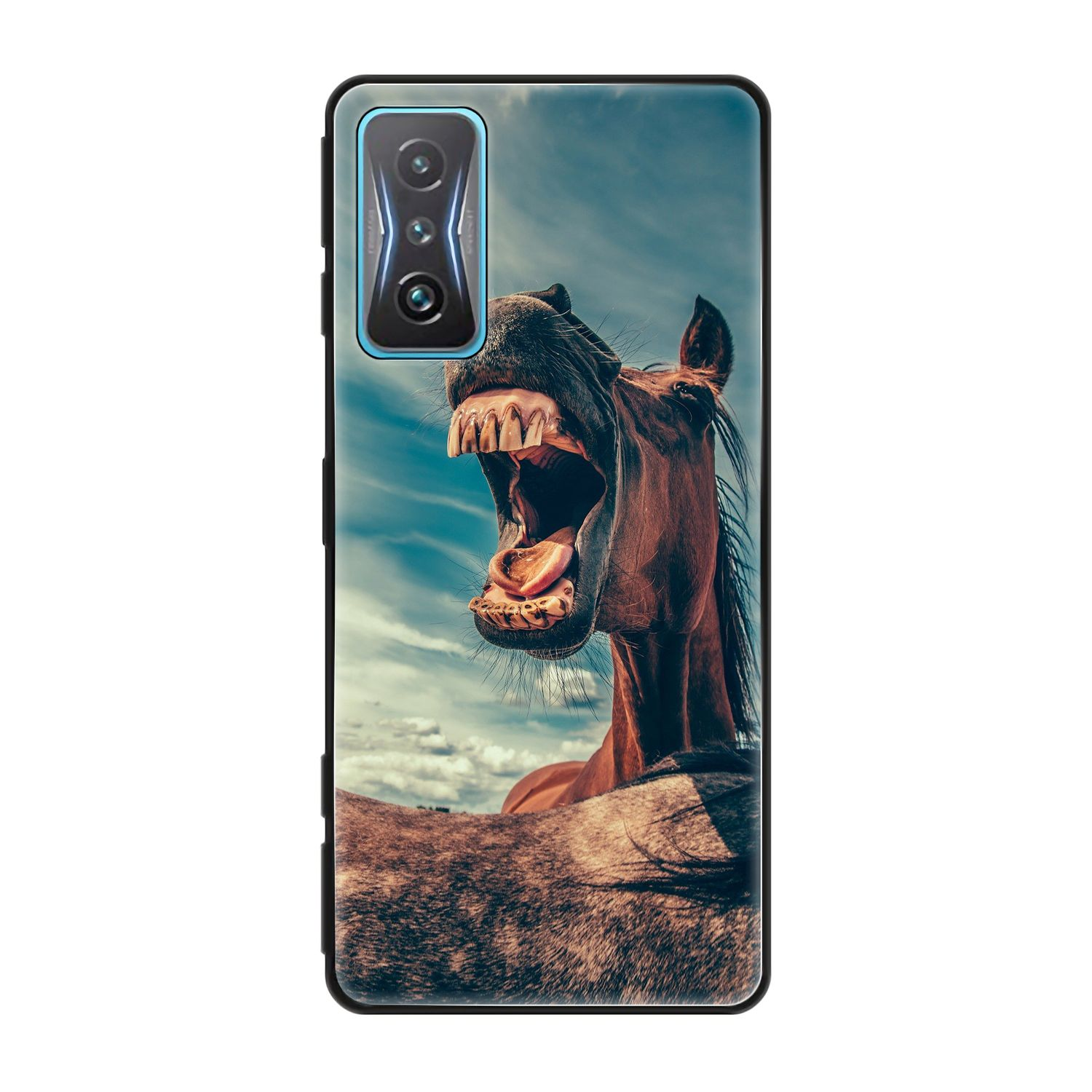 Redmi KÖNIG Case, Pferd Lustiges DESIGN Backcover, Xiaomi, Gaming, K50