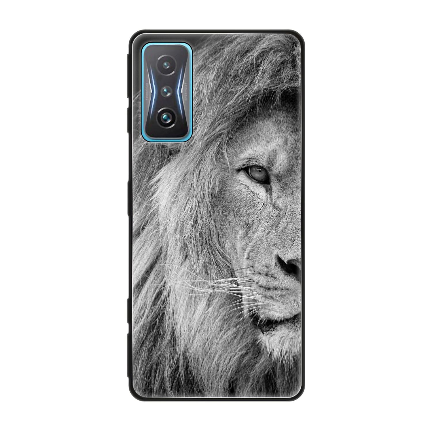 Xiaomi, K50 Backcover, KÖNIG DESIGN Redmi Case, Löwe Gaming,