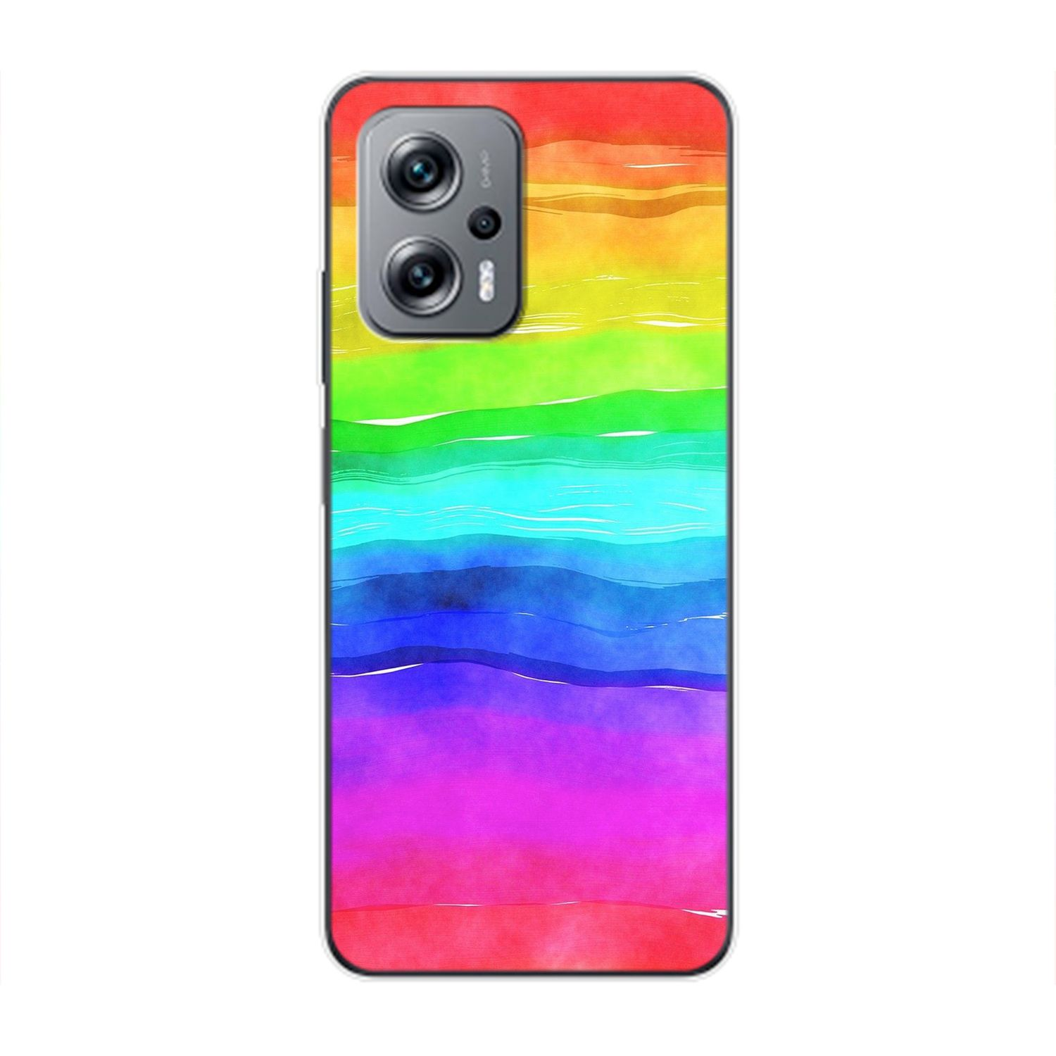 DESIGN K50i, Xiaomi, Redmi Case, Backcover, KÖNIG Regenbogen