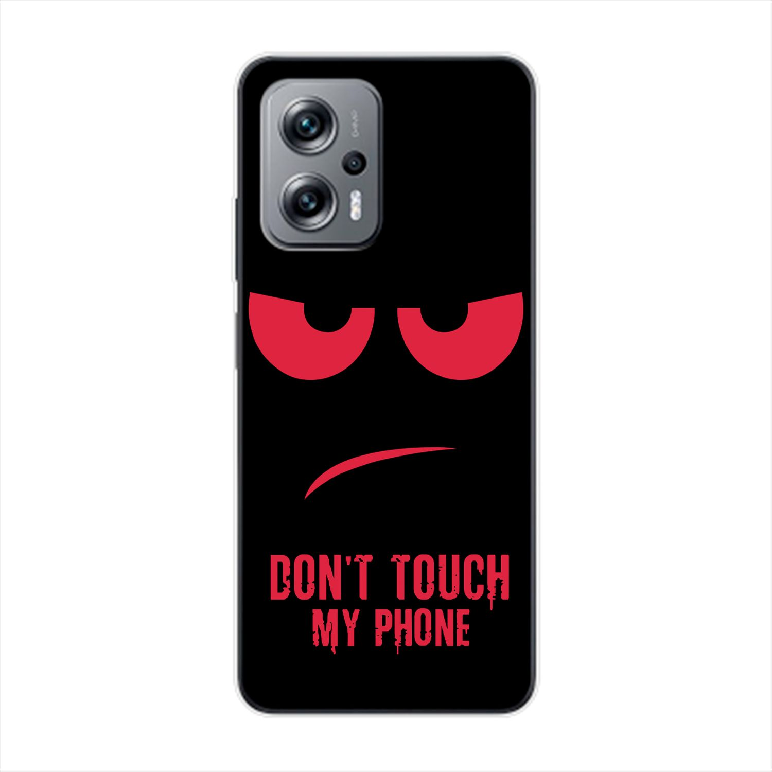 KÖNIG DESIGN Case, Rot Touch Dont Redmi K50i, Backcover, Xiaomi, Phone My