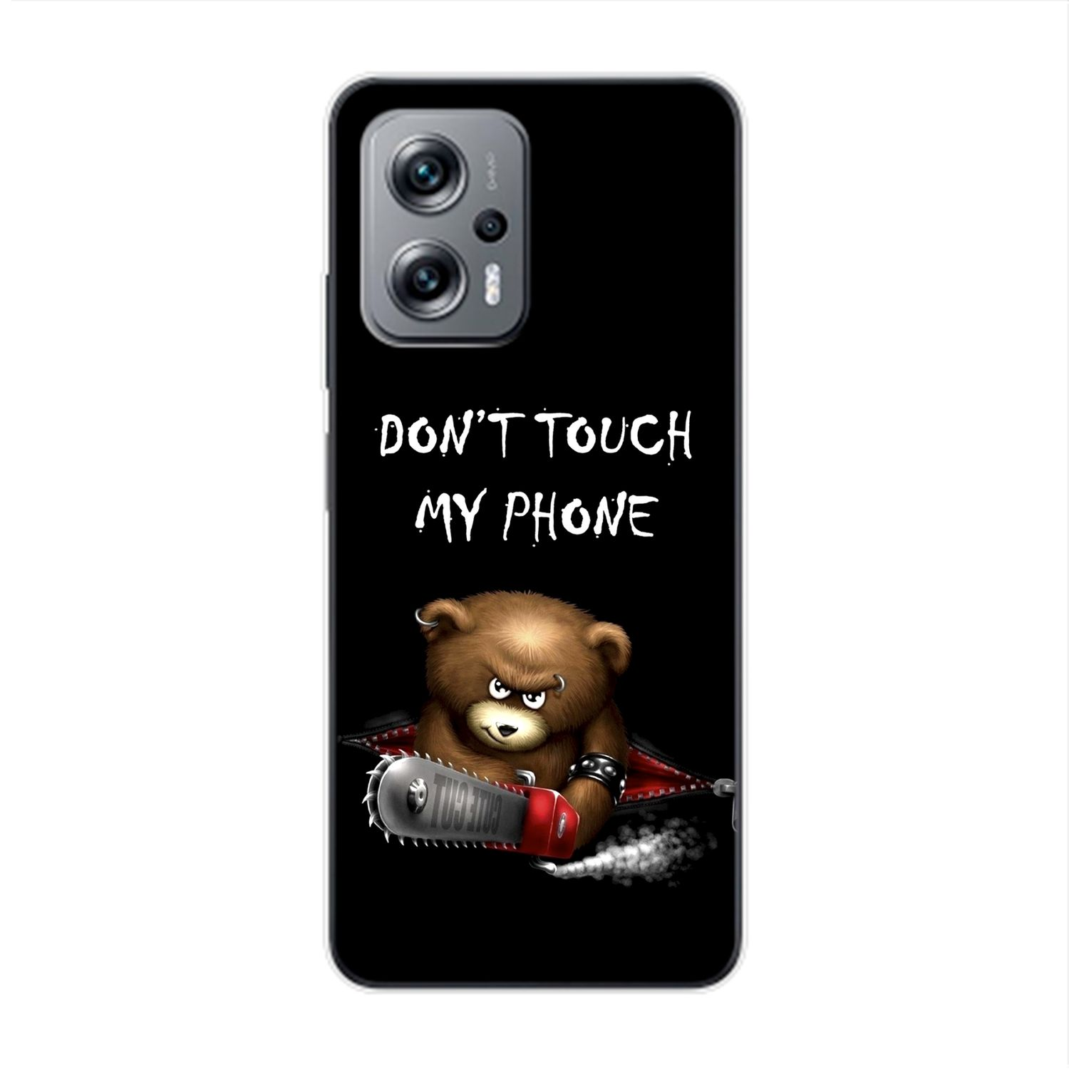 My Xiaomi, Phone Dont Touch Case, Backcover, Redmi KÖNIG Bär Schwarz DESIGN K50i,