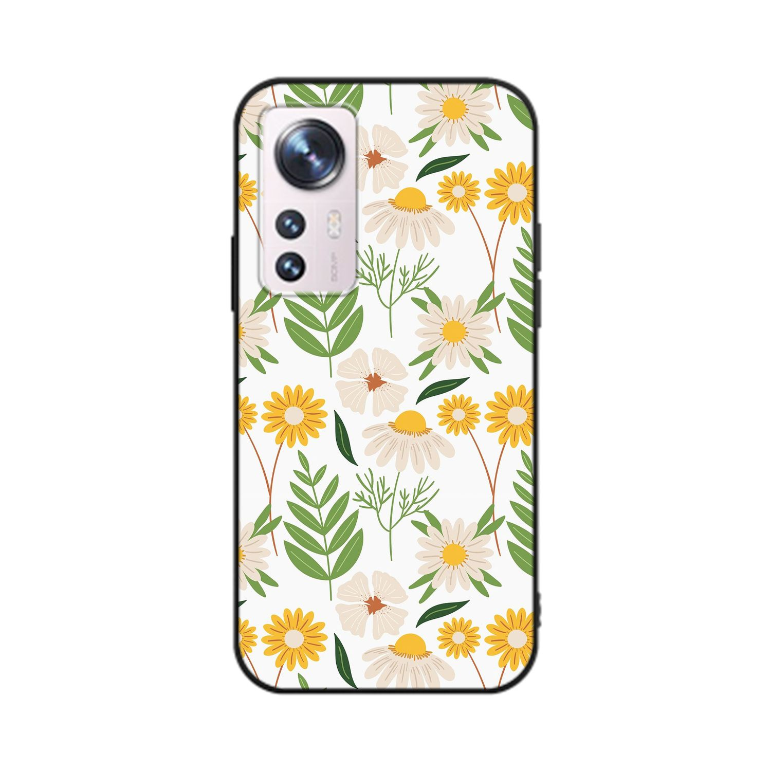KÖNIG DESIGN Case, Backcover, Xiaomi, 12 Pro, 2 Blumenmuster