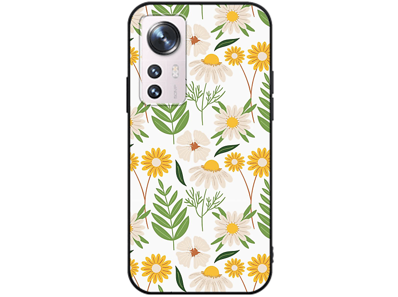 KÖNIG DESIGN Case, Backcover, Xiaomi, 12 Pro, 2 Blumenmuster