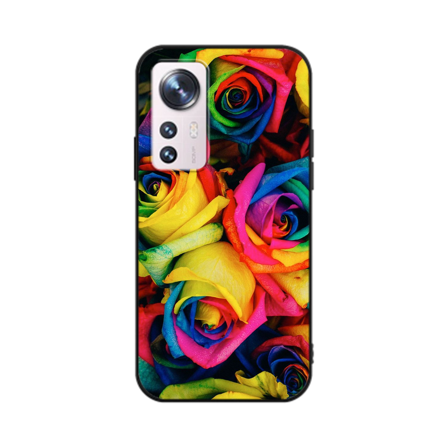 Backcover, DESIGN Bunte Xiaomi, 12 Case, KÖNIG Rosen Pro,