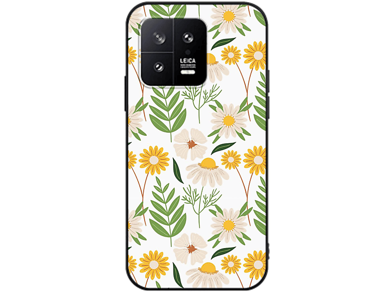 KÖNIG DESIGN Case, Backcover, Xiaomi, 13, Blumenmuster 2 | Backcover