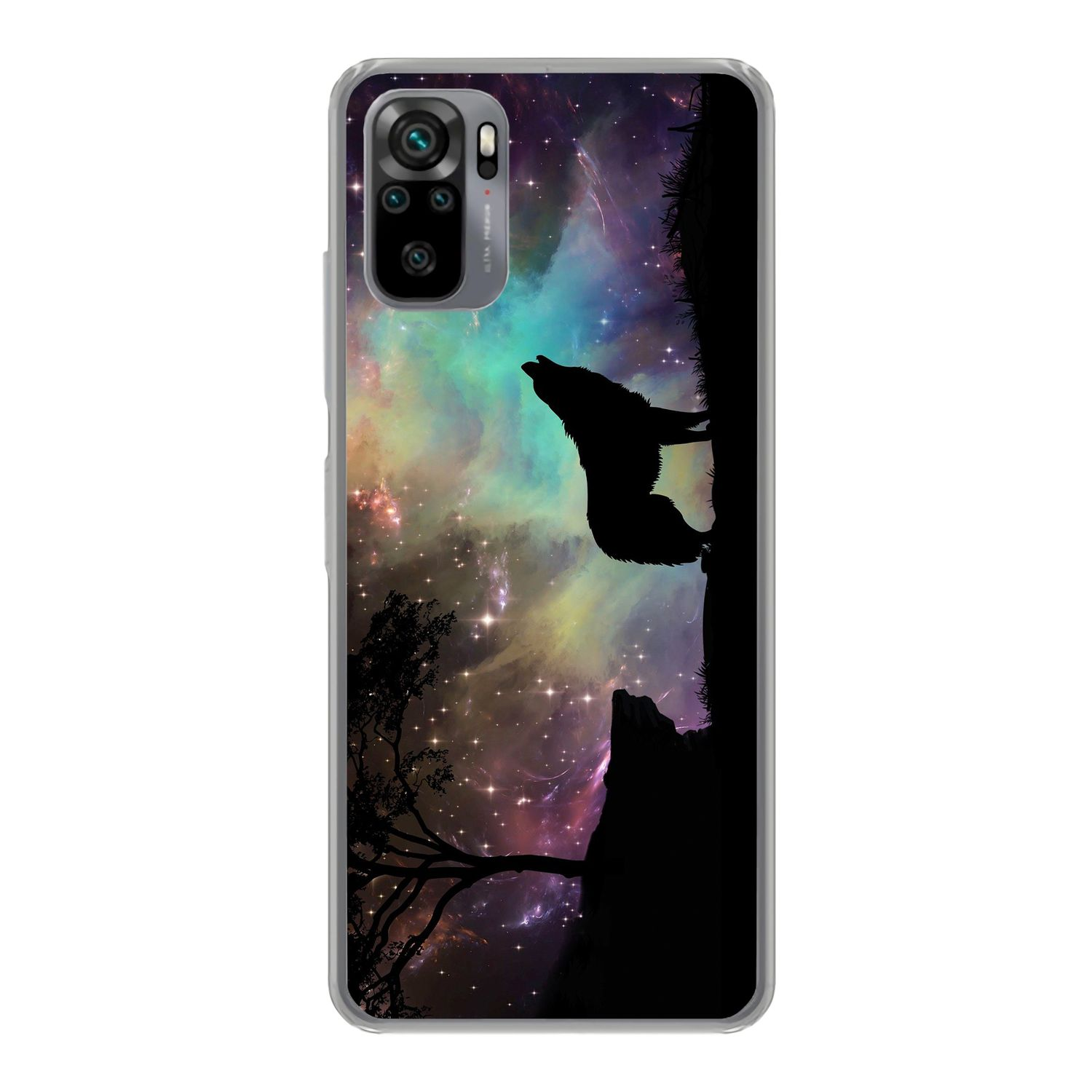 Redmi DESIGN Xiaomi, Case, Backcover, KÖNIG Wolf Note 10S, Abendhimmel