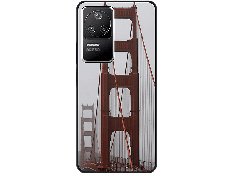 KÖNIG DESIGN Case, Backcover, Xiaomi, Poco F4, Golden Gate Bridge
