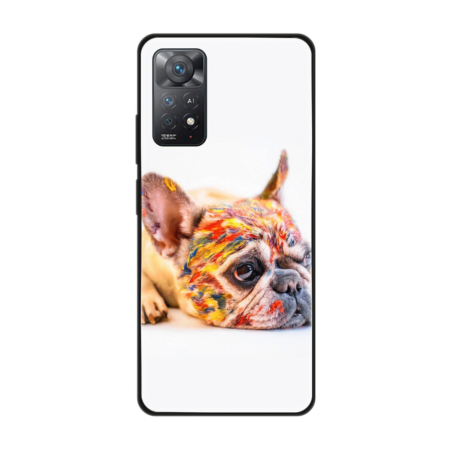 Bunt Bulldogge Backcover, DESIGN Pro, KÖNIG Xiaomi, Case, 11E Redmi Note